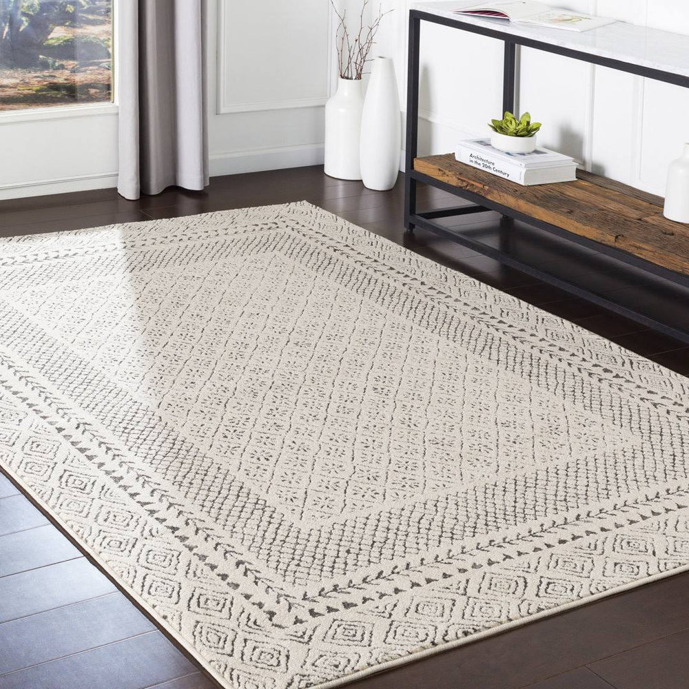 Union Rustic Calvo Gray/Beige Area Rug Size: Rectangle 3'11 inch x 5'7 inch