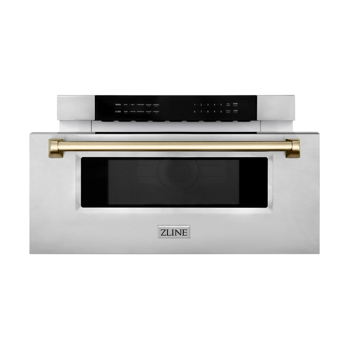 ZLINE Autograph Edition 30" 1.2 Cu. ft. Built-In Microwave Drawer Stainless Steel with Gold Accents - Product image 1